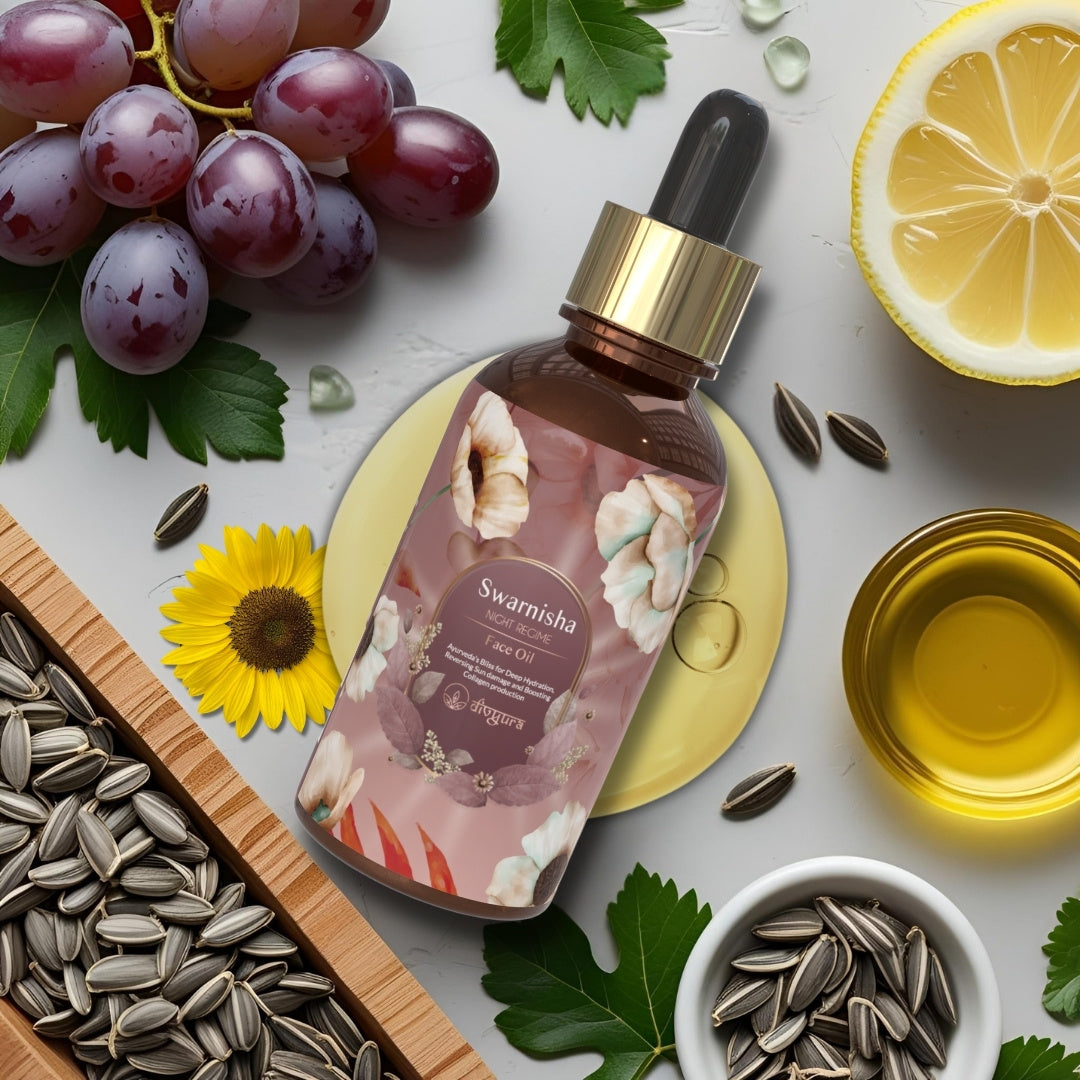 Swarnisha face oil with some ingredients