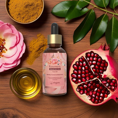 Rosemeric Face oil with some ingredients